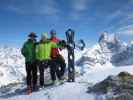 Herbert, Rudolf und ich auf der Tete Blanche, 3.710 m (20. März)