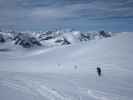 Wolfgang, Anabel und Herbert am Glacier du Mont Miné (20. März)