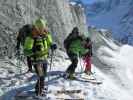 Herbert, Rudolf, ? und Birgit beim Glacier de Tsijiorne Nouve (21. März)