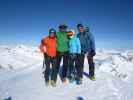 Ich, Herbert, Anabel und Wolfgang auf der Pigne d'Arolla, 3.790 m (22. März)