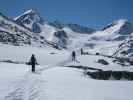 Anabel, Herbert und Wolfgang zwischen Glacier du Brenay und Tsè des Violettes (22. März)