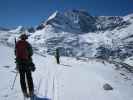 Herbert und Anabel zwischen Glacier du Brenay und Tsè des Violettes (22. März)