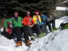 Herbert, ich, Anabel und Wolfgang in Glacier, 1.549 m (23. März)