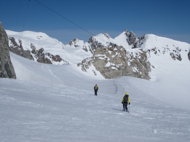 Wolfgang und Anabel am Glacier du Géant