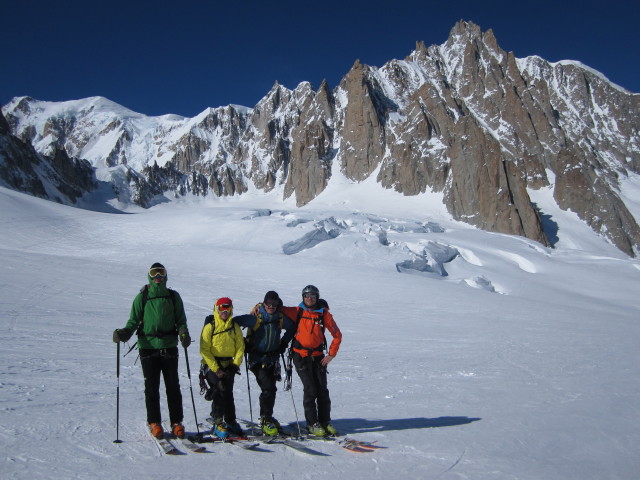 Herbert, Anabel, Wolfgang und ich am Glacier du Géant