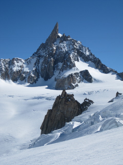 Aiguilles du Géant vom Glacier du Géant aus