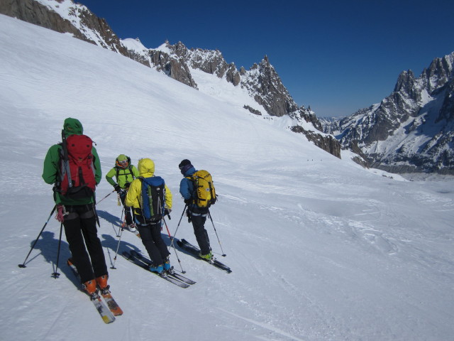Herbert, Rudolf, Anabel und Wolfgang am Glacier du Géant