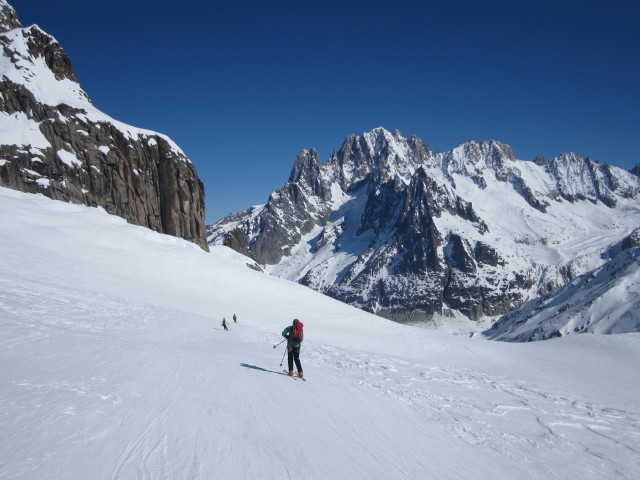 Anabel, Wolfgang und Herbert im Vallée Blanche