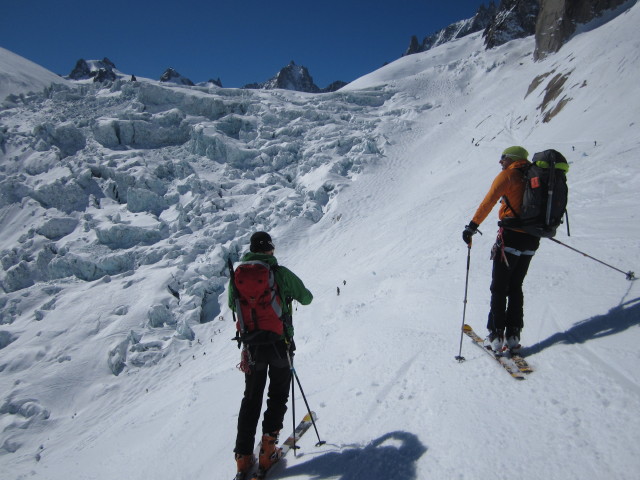 Herbert und Rudolf beim Rifugio du Requin, 2.516 m