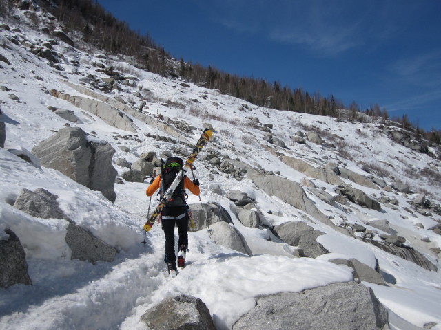 Rudolf zwischen Mer de Glace und Les Mottets