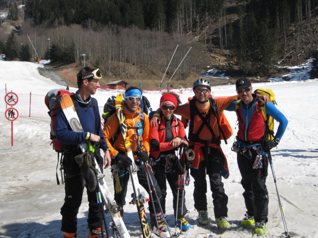 Herbert, Rudolf, Anabel, ich und Wolfgang in Chamonix, 1.037 m