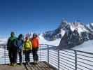 Herbert, Wolfgang, Anabel und ich auf der Punta Helbronner, 3.466 m