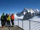 Herbert, Wolfgang, Anabel und ich auf der Punta Helbronner, 3.466 m