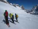 Herbert, Rudolf, Anabel und Wolfgang am Glacier du Géant