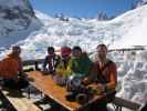 Rudolf, Wolfgang, Anabel, Herbert und ich beim Rifugio du Requin, 2.516 m