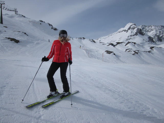 Eva-Maria auf der Medelzabfahrt