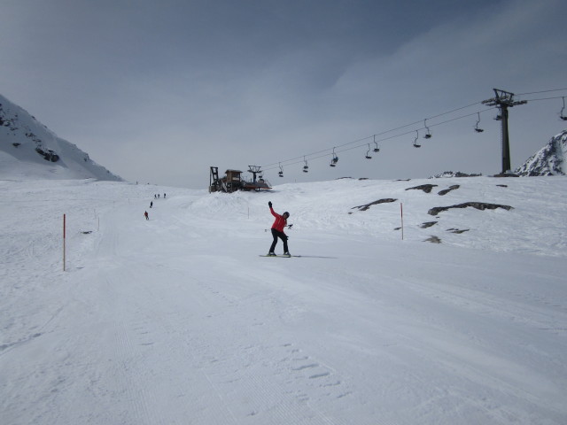 Eva-Maria auf der Medelzabfahrt