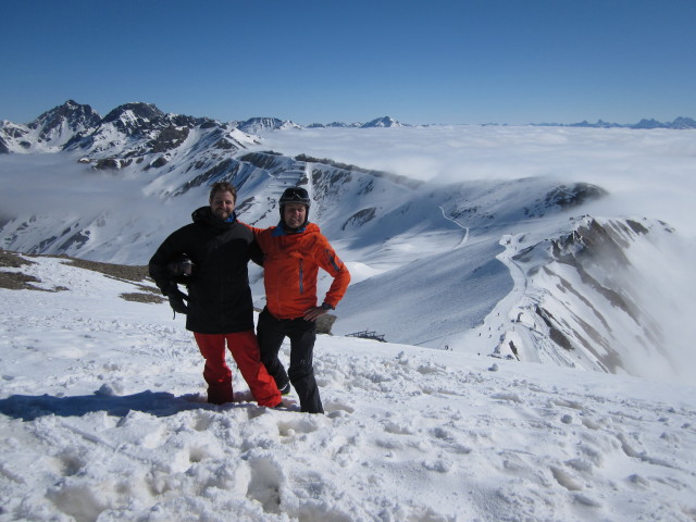 Markus und ich am Palinkopf, 2.864 m (10. Apr.)