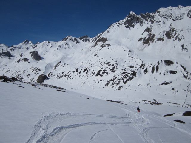 Markus zwischen Piz Val Gronda und Fimbaalp (10. Apr.)