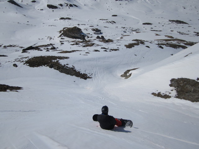 Markus zwischen Piz Val Gronda und Heidelberger Hütte (11. Apr.)