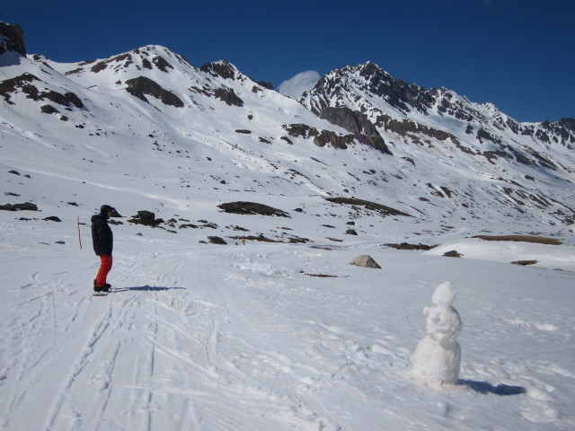 Markus zwischen Heidelberger Hütte und Fimbaalp (11. Apr.)