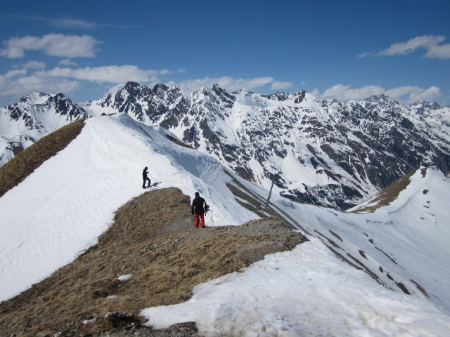 Stefan und Markus zwischen Piz Val Gronda und Fimbatal (12. Apr.)