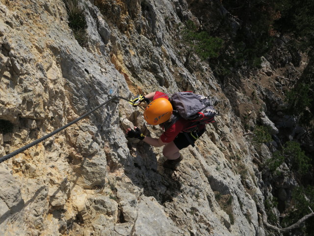 Gebirgsvereins-Klettersteig: Hannelore in der Weningerwand