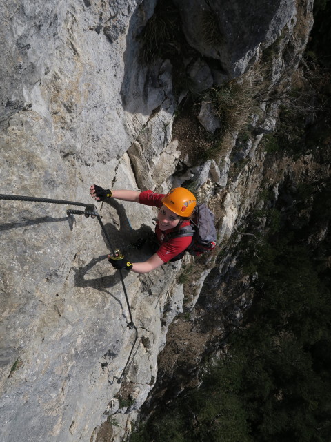 Gebirgsvereins-Klettersteig: Hannelore in der Weningerwand