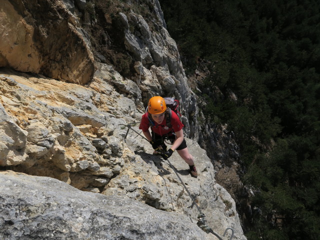 Gebirgsvereins-Klettersteig: Hannelore in der Weningerwand