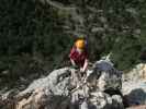 Gebirgsvereins-Klettersteig: Hannelore beim Schneebergblick