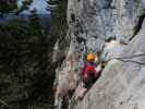 Gebirgsvereins-Klettersteig: Hannelore in der Headwall