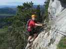 Gebirgsvereins-Klettersteig: Hannelore in der Headwall