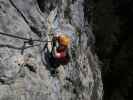 Gebirgsvereins-Klettersteig: Hannelore in der Headwall