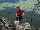 Gebirgsvereins-Klettersteig: Hannelore im Ausstieg