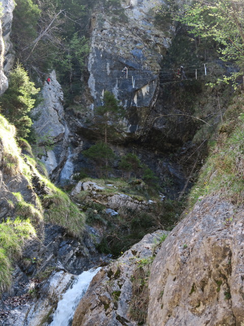 Klettersteig 'Wasserfall St. Anton im Montafon': Seilbrücken