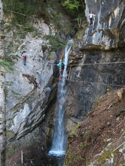 Klettersteig 'Wasserfall St. Anton im Montafon': Seilbrücken