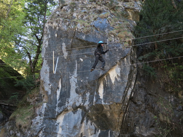 Klettersteig 'Wasserfall St. Anton im Montafon': zweite Seilbrücke