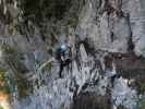 Klettersteig 'Wasserfall St. Anton im Montafon': Marisa zwischen den Seilbrücken