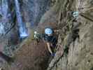 Klettersteig 'Wasserfall St. Anton im Montafon': Marisa nach der zweiten Seilbrücke