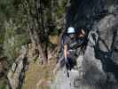 Klettersteig 'Wasserfall St. Anton im Montafon': Marisa in der Ausstiegswand