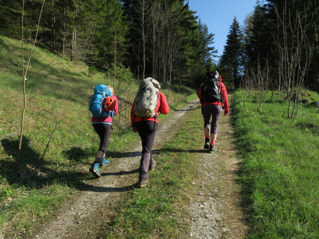 Verena, Christian und Verena zwischen Wegscheid und Spielmäuer