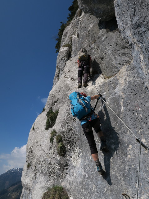 Olivers Mariazeller Klettersteig: Christian und Verena auf der Startrampe