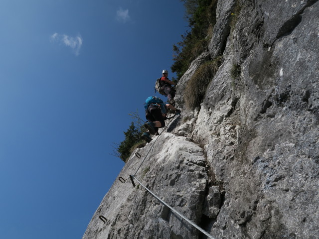 Olivers Mariazeller Klettersteig: Verena und Christian auf der Startrampe
