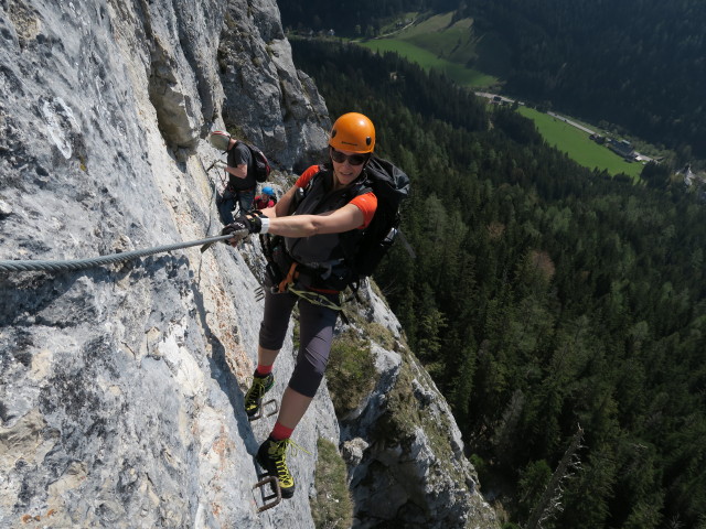 Olivers Mariazeller Klettersteig: Verena auf der Heanaloata