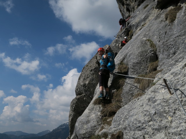 Olivers Mariazeller Klettersteig: Verena und Christian in Wegschoad