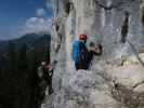 Olivers Mariazeller Klettersteig: Christian und Verena im Überstieg