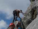 Olivers Mariazeller Klettersteig: Verena in Wegschoad