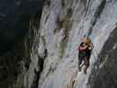 Klettersteig 'Felix' Himmelsleiter': Verena beim Dachl