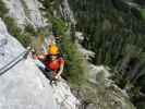 Tristans Kirchbogen-Klettersteig: Verena in 'Do geht's umi'