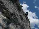 Tristans Kirchbogen-Klettersteig: Christian und Verena am bluadigen Eck